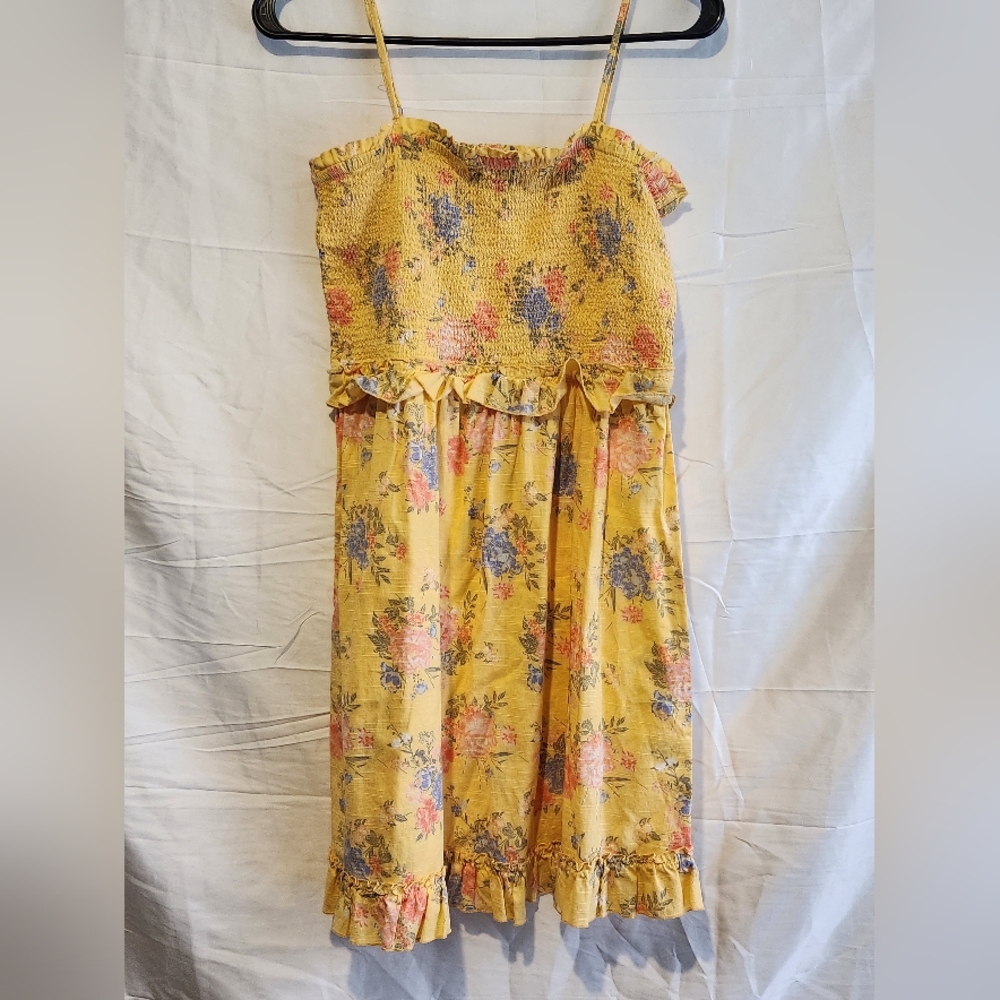 Beautiful Yellow Floral Spaghetti Strap Sundress - NWOT